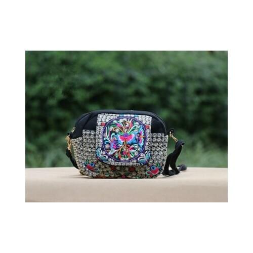 Fashion Embroidery Women National Small bag!Nice Floral embroidered Lady Shoulder&Crossbody bag Versatile National Cover handbag