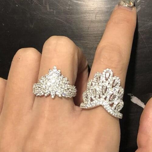 Fashion Unique Peacock Rings With Small Zircon Crown Adjustable Jewelry For Womens Punk Rock Party Charm Accessory Ring MENGYI