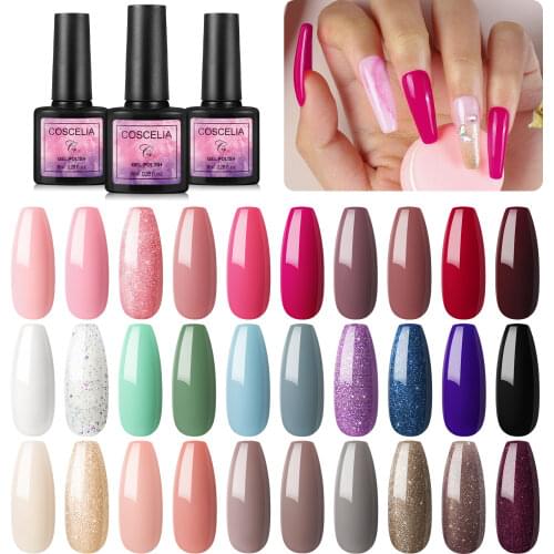 COSCELIA Gel Nail Polish Set Nail Set For Gel Varnish For Nail Art Manicure Set Gel Polish Set For Nail All For Manicure