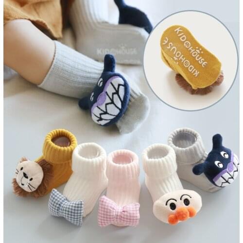 0-3Year Animal Children Socks for Girls Boys Baby Soft Autumn And Winter Non-slip Floor Toddler Socks Thin Cartoon Doll Socks