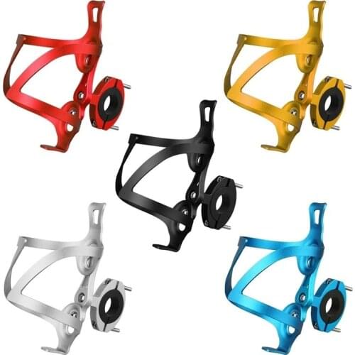 New Bike Water Bottle Bracket Cage Holder Bicycle Handlebar Cup Holder Universal Aluminum Alloy Water Bottle Cages Drink Holders