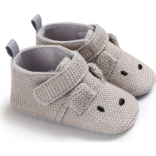 New Arrival Toddler Newborn Baby Boys Girls Animal Crib Shoes Infant Cartoon Soft Sole Non-slip Cute Warm Animal Baby Shoes