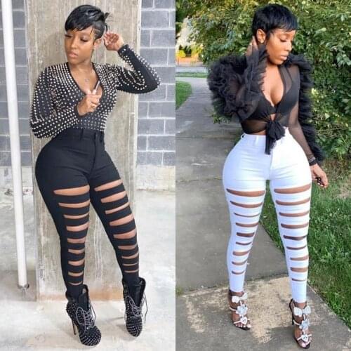 The New European and Beautiful Womens Fit Height Stretch Womens Jeans Feet Denim Pencil Pants