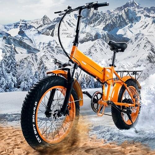 New 20-inch electric bicycle fat tire 4.0 E-bike absorber front fork shift mountain snowmobile electric bike free delivery bike