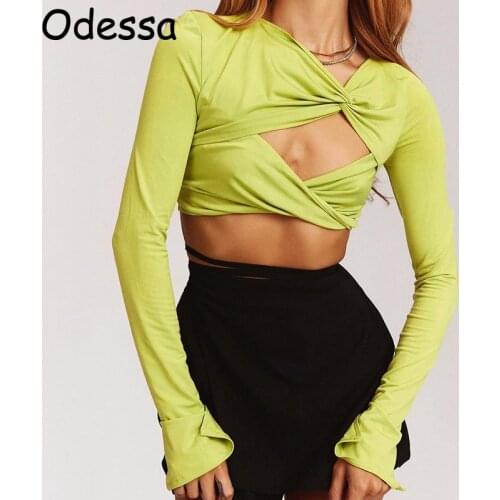 Женские однотонные футболки Odessa China At AliExpress