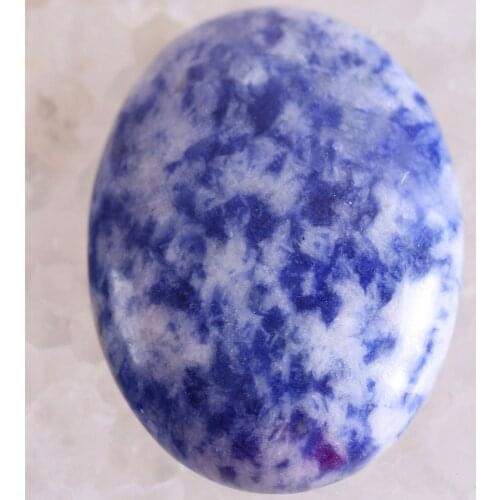 CAB Cabochon Fit Necklace Earrings Oval 30x40MM Natural Stone Bead Blue Sodalite Jewelry Gift for Men Women 1Pcs K1711