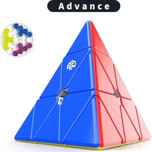 GAN Pyramid 3x3x3 Magnetic Pyramid Cube Stickerless Enhanced Core Positioning Magnets Triangle cubo megico Toys For Children toy