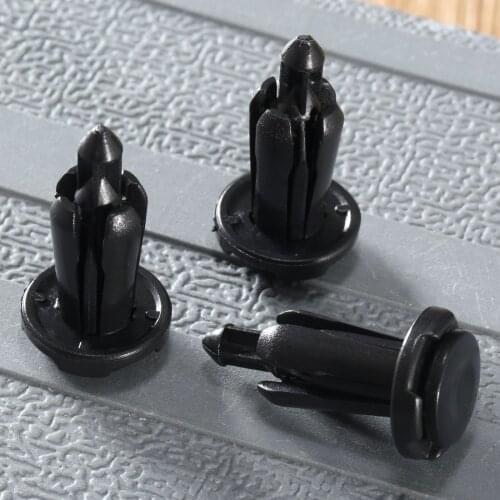 50Pcs Plastic Rivet Fastener for Nissan Altima 9mm Hole Car Styling Bumper Fender Push Type Fascia Retainer Black