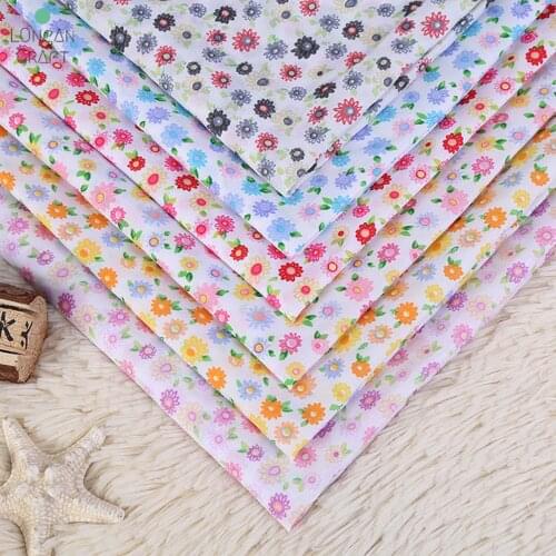 Floral Printed Polyester Cloth Sewing Quilting Fabric for Patchwork Needlework DIY Handmade Material 50cmx150cm