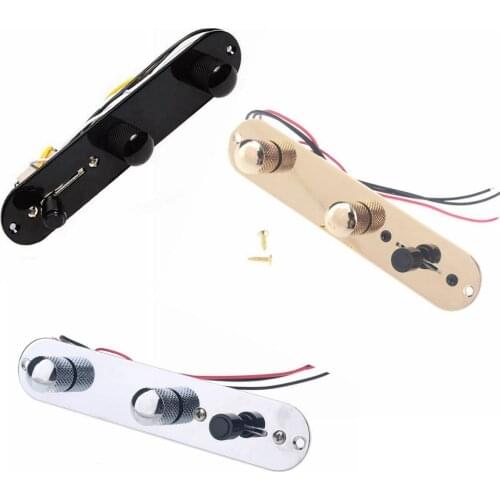 Prewired Loaded Control Plate 3 Way Switch Wiring Harness Knobs for FD TL Electric Guitar 3 colors