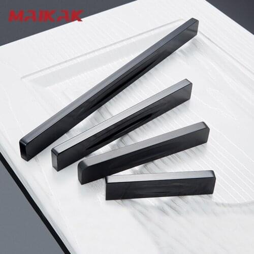 MAIKAK 64mm/96mm/128mm Aluminium Alloy Cabinet Handles Kitchen Knob Door Pull Handle Drawer Pulls Modern Cupboard Knobs