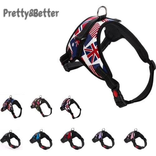 Pretty&Better Dog Harness No Pull Reflective Adjustable Outdoor Pet Harness for Small Medium Large Dogs Pitbull German Shepherd
