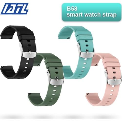 Silicone Wrist Strap for Iwo B58 20mm GTS Bracelet Accessories on Iwo B58 Smart Watch Band