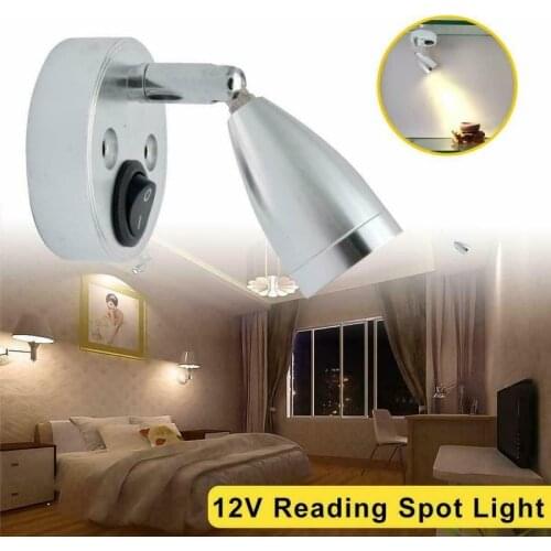12V RV Boat LED Reading Light Reading Lamp Bed Light Wall-Mounted 1W DC 12V RV Marine Motorhome Yacht Boat