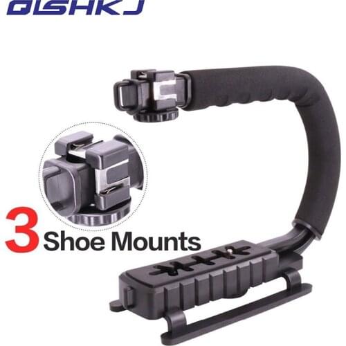 Ulanzi 3 Shoe Mounts Video Stabilizer Handheld Grip For Gopro Hero Action Cameras for Xiaomi Smartphone DSLR Nikon Canon