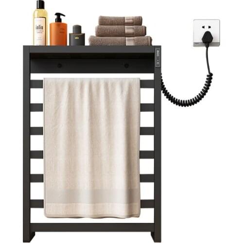 Smart Perforation - free Electric Heating Towel Rack Household Bathroom Disinfection Towel Drying Rack Bath Towel Rack