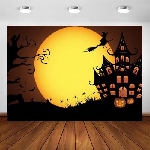 Yeele Halloween Background For Photography Cartoon Castle Moon Baby Backdrop Vinyl PhotoStudio Photophone Photocall Photozone