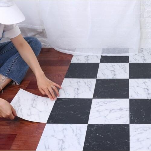 Stickers Waterproof Floor Self Adhesive Marble Wallpapers Kitchen Wall Sticker House Renovation DIY Wall Ground Paster Decor