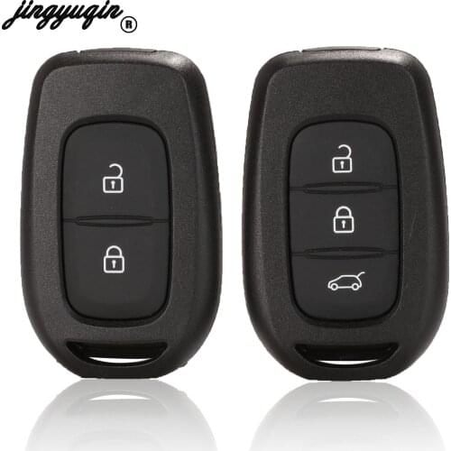 Jingyuqin Replacement Remote Key Shell Case For Renault 2/3 Button Remote Key Blank Fob Cover