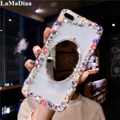 Bling Crystal Diamond Glitter Mirror Phone Case For HuaweiP8 P9 P10 P20 P30 P40 PLUS LiTE Mate10 20 30 Pro Lite Cover Coque Case