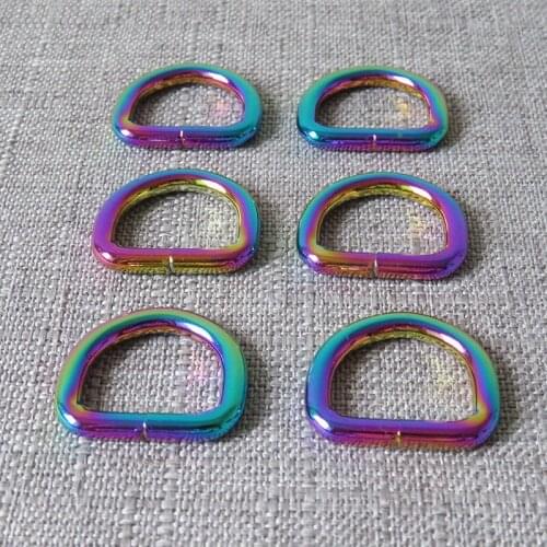 1 Pcs 20mm Metal Bag D Ring Hardware Straps Webbing Belt Buckle Hook Cat Dog Collar Leash Harness Sewing Backpack Accessories