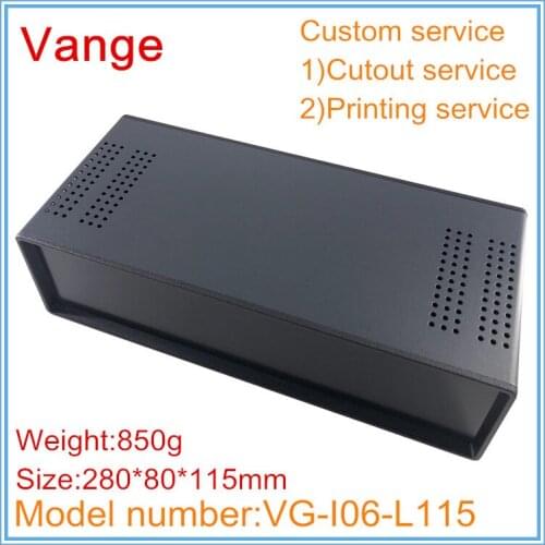 1pcs/lot mould injection chassis Iron metal material junction box enclosure 280*80*115mm for power supply device