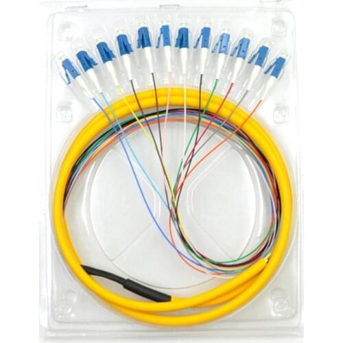 12 Strand 9/125 Fiber Optic Pigtail 1.2m LC/UPC Single Mode,12 fiber pigtail 1-3 Meters Buy more and save more