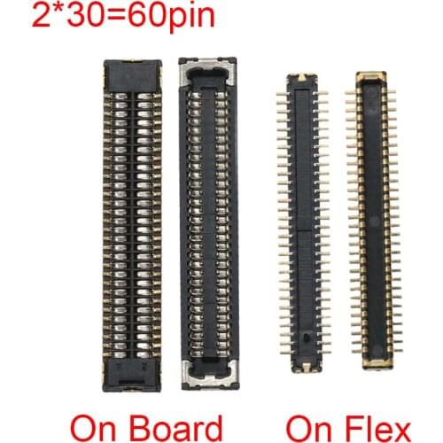 2Pcs LCD Screen Display Flex FPC Connector Plug For Huawei P20Pro Mate20Pro MATE20RS Mate 20Pro 20RS P20 Pro On Board 60 Pin