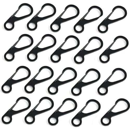 20Pcs Mini SF Backpack Spring Clasps Carabiners Equipment Survival EDC Paracord Snap Hook Keychainl Buckle Clip