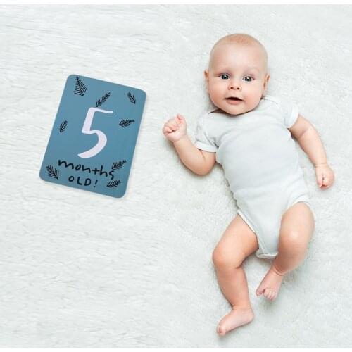 20pcs Baby Growth Milestone Commemorative Card Month Days Photography Props Milestone Photographic Props for Infant Growth 0-48M