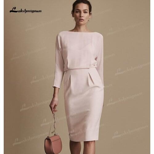 2021 Short Mother Of The Bride/Groom Dresses Simple Knee-length Sheath Wedding Party Gown kurti vestidos de madrinha farsali