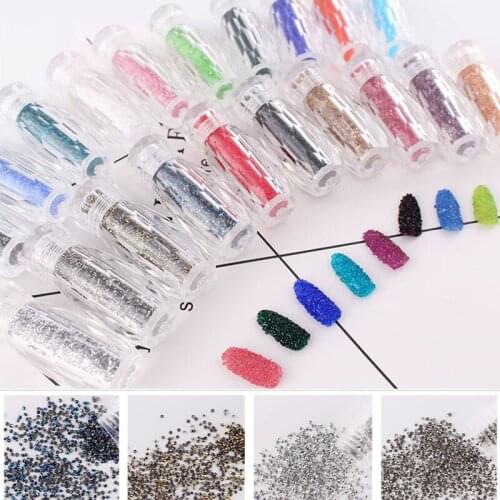 3500pcs 20 Colors AB Chaton Glass pixie Nail Art Rhinestone Micro Manicure Decoration Tiny Mini Rhinestones