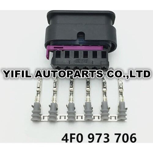 6 Pin/Way Door Lock Block Motor Actuator Connector For VW Audi,Taillight/Soft Close Motor Plug For BMW 4F0 973 706 4F0973706