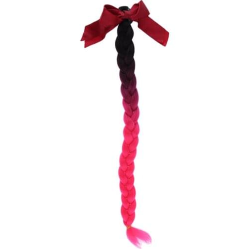 60cm Gradient Ramp Helmet Braids Ponytail Motorcycle Bike Helmet Hair Motorcycle Helmet Braids Woman Braids Wig 8 Colors