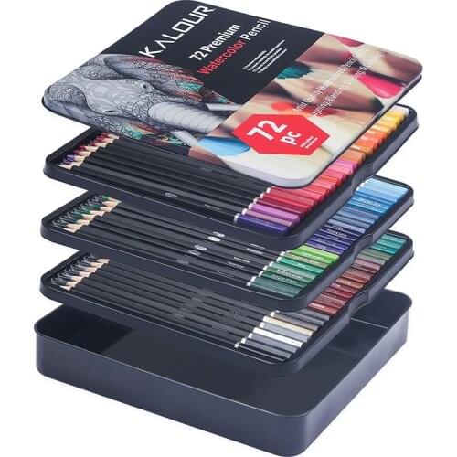 72 Colors Professional Oily Color Pencil Set Iron Box Colored Colour Drawing Pencil Lapices De Colores School Artist Supplies