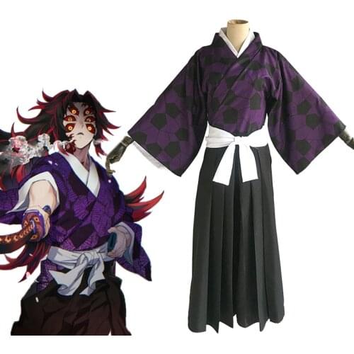 Anime Comic Demon Slayer Kimetsu no Yaiba Cosplay Costumes Kokushibou Cosplay Costume Uniforms Halloween Blade Of Demon Kimono