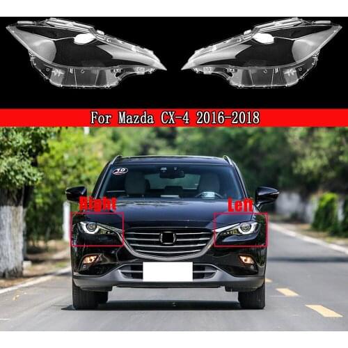 Car Glass Lamp Headlamp Lampcover Shell Auto Lampshade Headlight Lens Cover For Mazda CX-4 2016-2018 Auto Head Lamp Light Case
