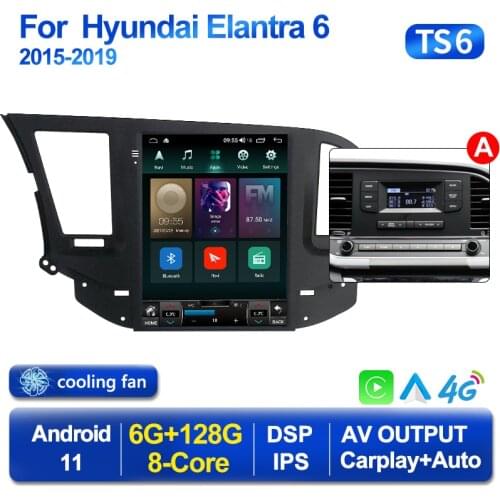 Tesla Style Screen For Hyundai Elantra 6 2015 2016 2017 2018 2019 Android 11 DSP 8 core Car Radio Navigation multimedia Player