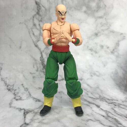 Dragon Ball SHF PVC Changeable Head Chiaotzu Action Figure Movable Tien Shinhan Model Toys