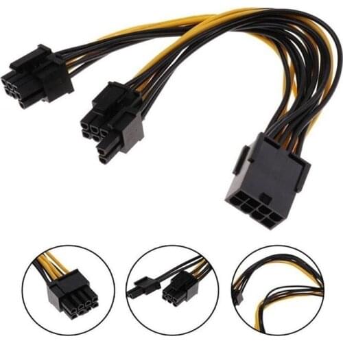 Hot Sale 6P To Male 8Pin, 6pin (6 + 2) Plug-in Power Supply Module Server Power Conversion Board Power Supply Extension Cable