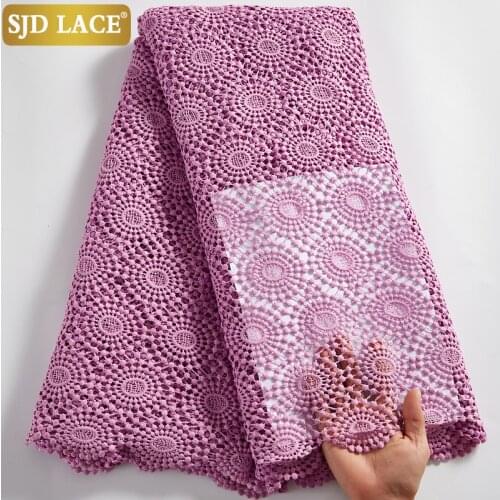 SJD LACE Onion Bridal Material Guipure Cord Lace High Quality Water Soluble Nigerian African Net Lace Fabric For Wedding A2523