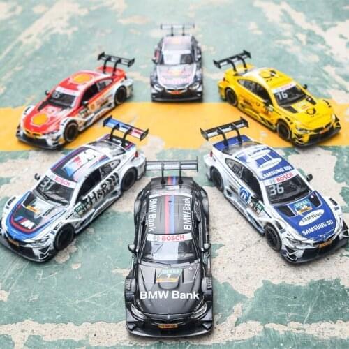 Led Light BM M4 Rally Car 1:43 Sports Car Model Diecast Super Racing Alloy Car Pull back alloy toys collection Christmas gift