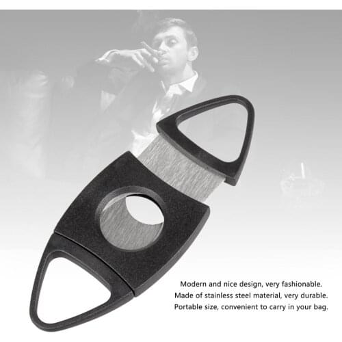 2018 New Portable Stainless Steel Blade Pocket Cigar Cutter Scissors Shears with Plastic Handles Smoking Tool Accessories