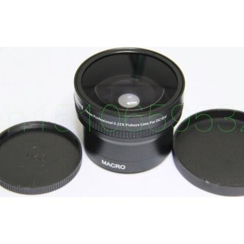 58mm 0.25x Wide FISH EYE Fisheye +12.5 MACRO Angle LENS 58 2.0 Black