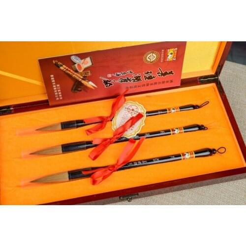 Shuang Yang brand Lake pen Wolf Hao big block Furong Wind Lotus cuicao three-piece gift box set