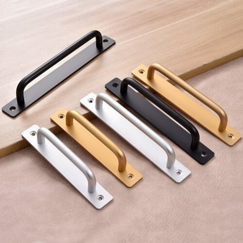 Modern Simple Cabinet Kitchen Door Handle Surface Mounted Aluminum Alloy Door Handle Door Hardware