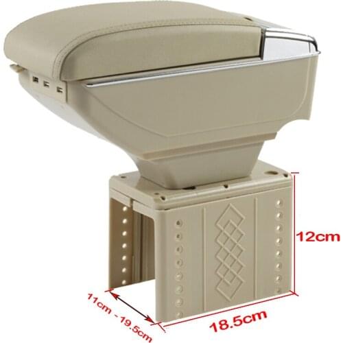 Universal car armrest storage box auto PU Leather car-styling central container Store content box accessories parts