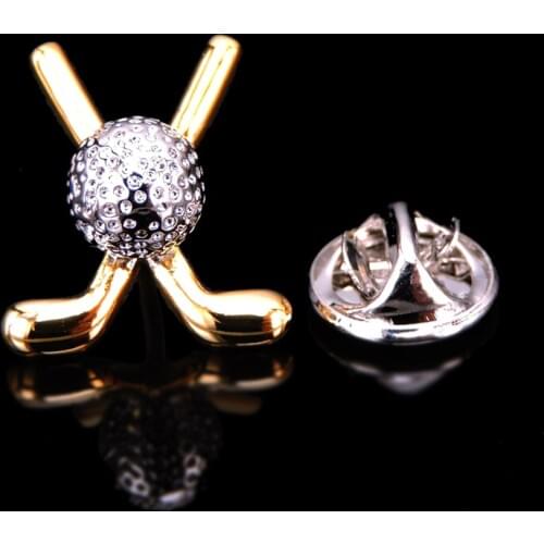 High quality gold brooch new fashion Golf Brooch mens and womens suit headdress scarf Jewelry Brooch gift