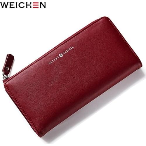 WEICHEN Women Wallets Long Purse Korean Style Female Hasp & Zipper Coin Purses Large Capacity Lady Card Holder Clutch Purse Bags