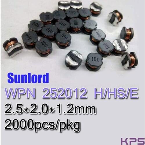 WPN 252012 H Wire Wound SMD Power Inductor Phones 5G Automobile TV Video Audio Computer Navigation VR Servers HDD Blue-ray DVD